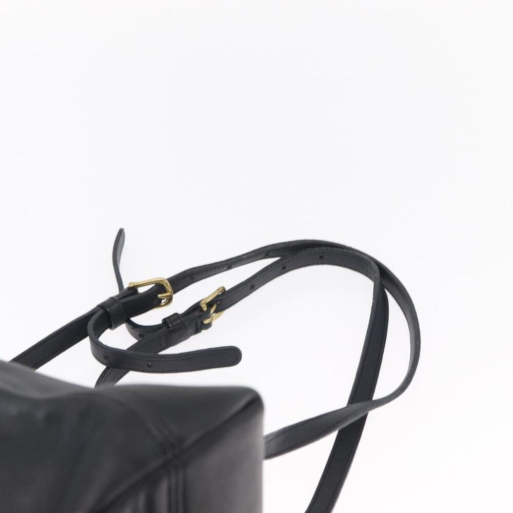 Coach Backpack Leather Navy Gold Auth am9839 - Picture 9 of 16